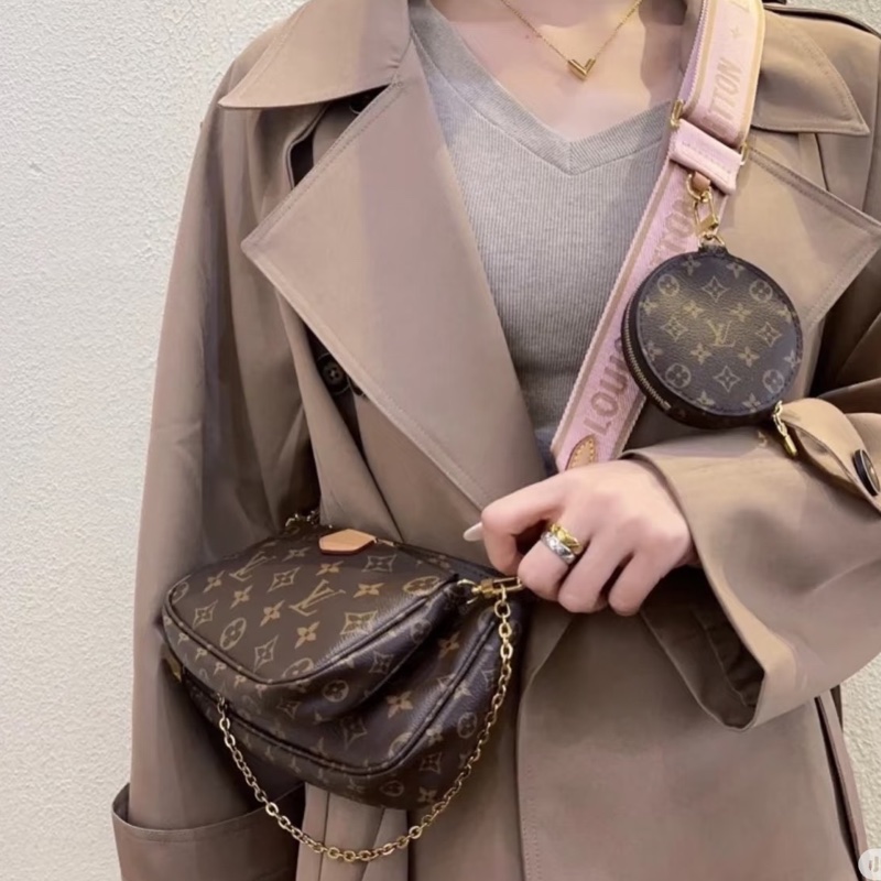 百搭日常款✨Lv路易威登老花五合一組合包手提包單肩斜挎包-1