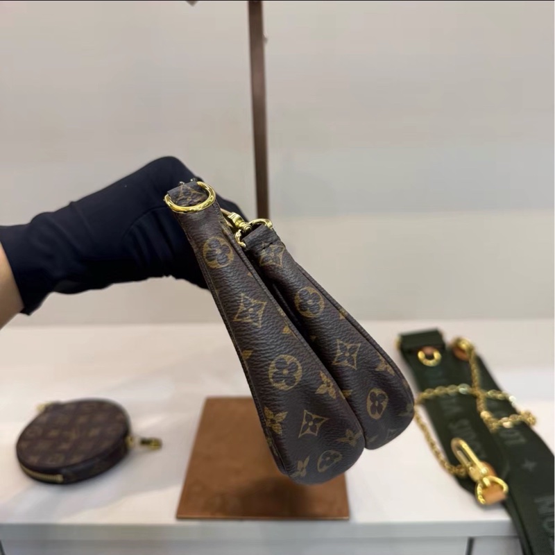 百搭日常款✨Lv路易威登老花五合一組合包手提包單肩斜挎包-8