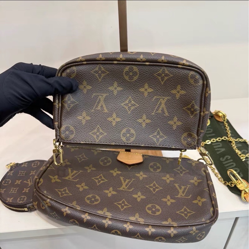 百搭日常款✨Lv路易威登老花五合一組合包手提包單肩斜挎包-6