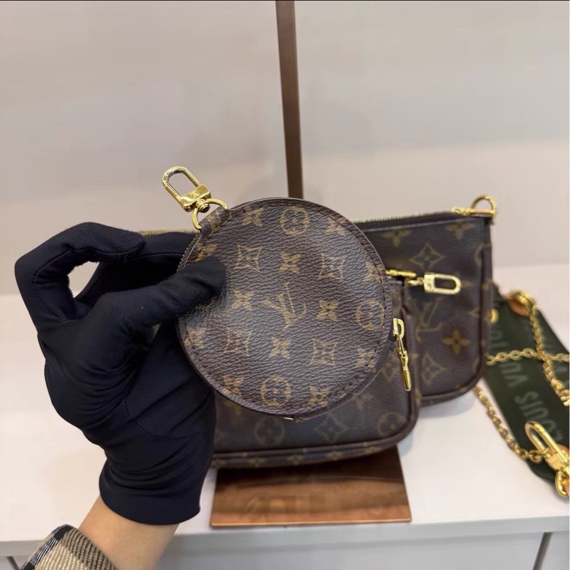 百搭日常款✨Lv路易威登老花五合一組合包手提包單肩斜挎包-9