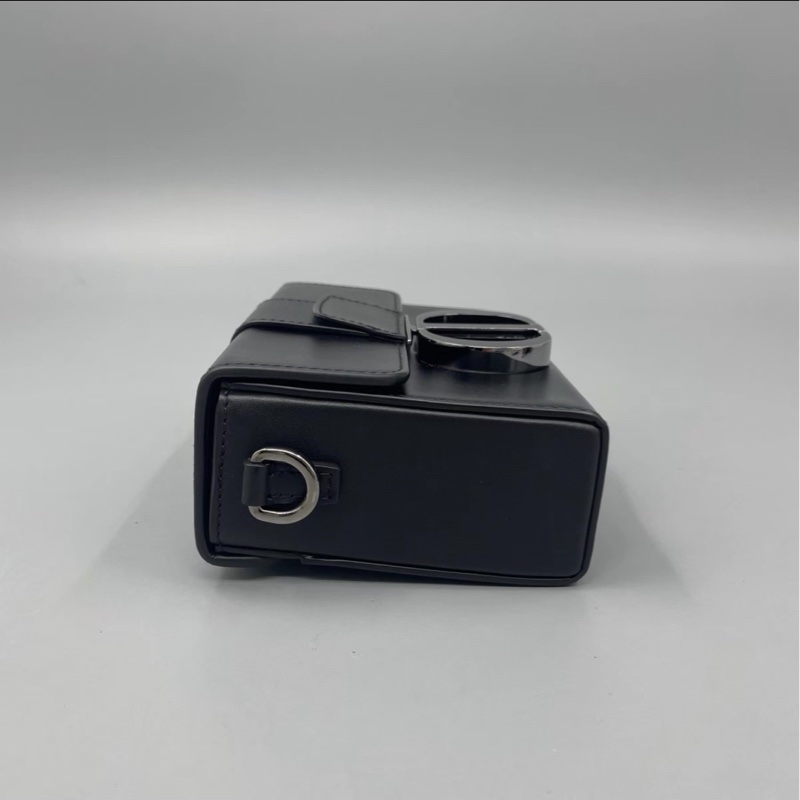 質感必收款✨99新Dior迪奧全黑霧面牛皮蒙田30Box盒子包單肩斜挎包-9