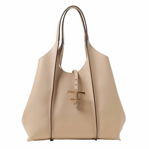 TODS 經典中型購物手提包 米色 XBWTSBA0300 XSO C606