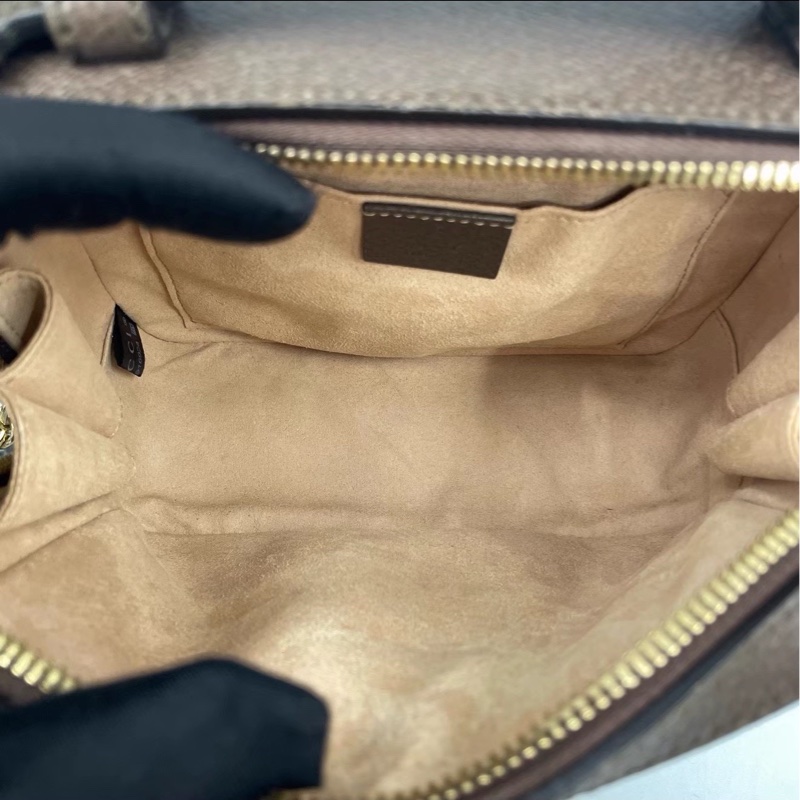 實用百搭款❤️‍🔥99新🆕Gucci古馳Ophidia老花盒子包相機包手提斜挎包-16