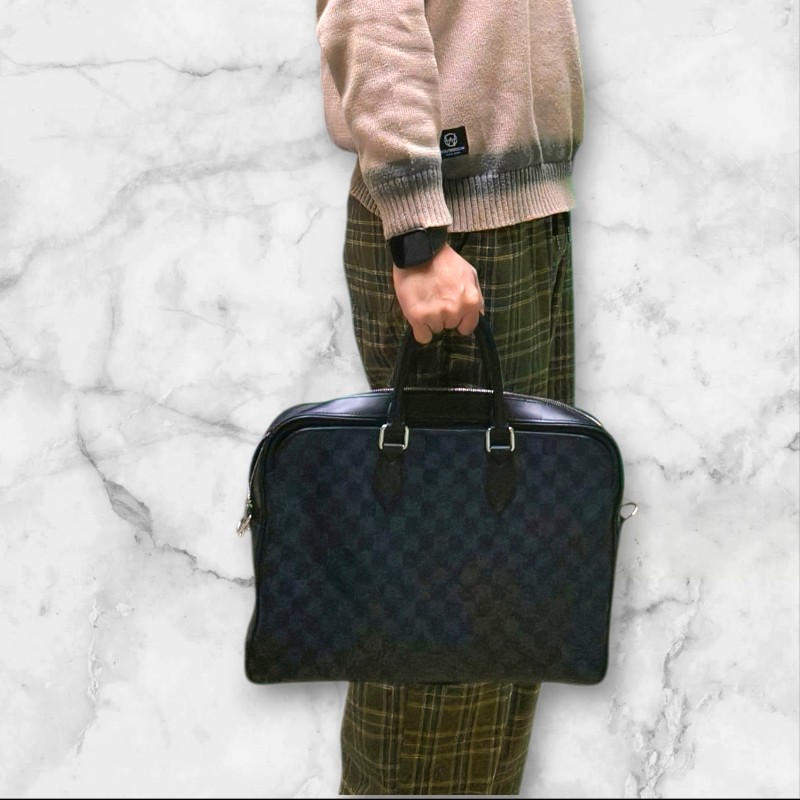 【LV👜全品項限時降價‼️】【8成新】㊣✨Louis Vuitton✨（附防塵袋）路易威登 N44000 LV 棋盤格 兩用 商務 手提包 公事包 上班包 電腦包 文件包 肩背包/二手精品/二手包/保證正品🌳二手樹屋🌳-63