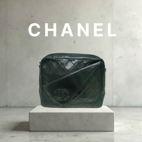 ㊣✨CHANEL✨香奈兒 黑色 老香 小香 Vintage 菱格紋 相機包 手拿包 肩背包 斜背包/二手包/二手精品🌳二手樹屋🌳