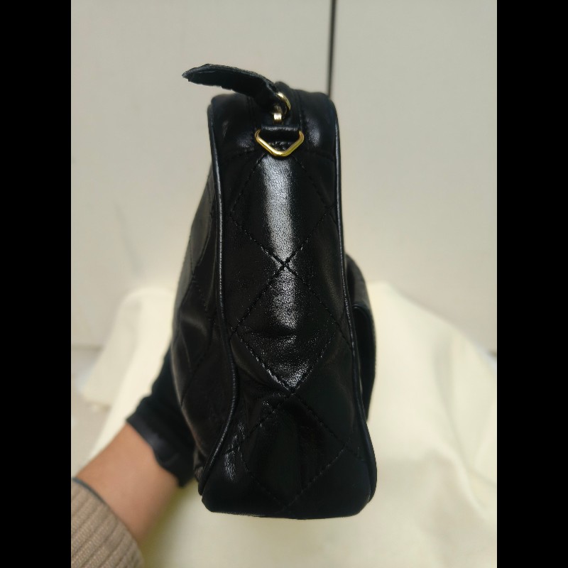 ㊣✨CHANEL✨香奈兒 黑色 老香 小香 Vintage 菱格紋 相機包 手拿包 肩背包 斜背包/二手包/二手精品🌳二手樹屋🌳-4