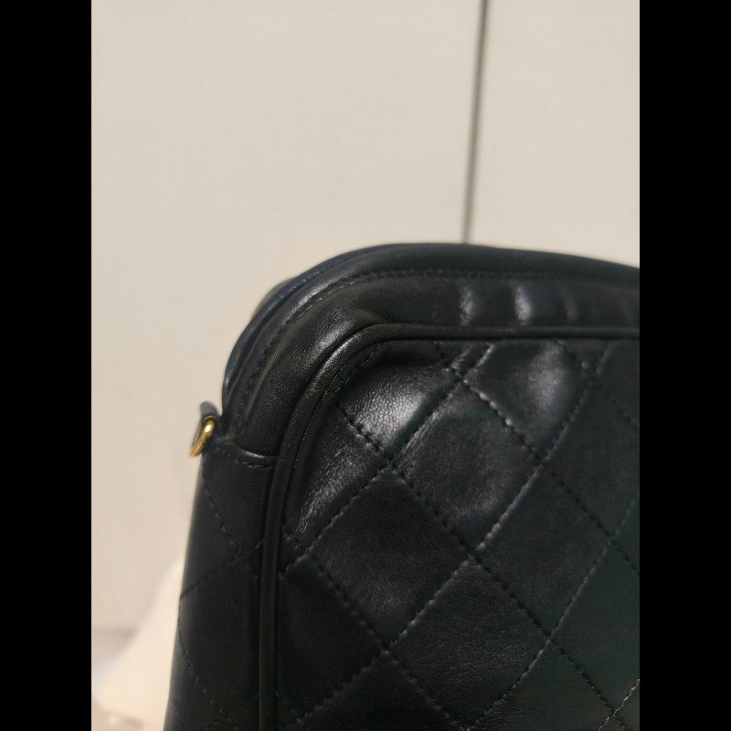 ㊣✨CHANEL✨香奈兒 黑色 老香 小香 Vintage 菱格紋 相機包 手拿包 肩背包 斜背包/二手包/二手精品🌳二手樹屋🌳-11