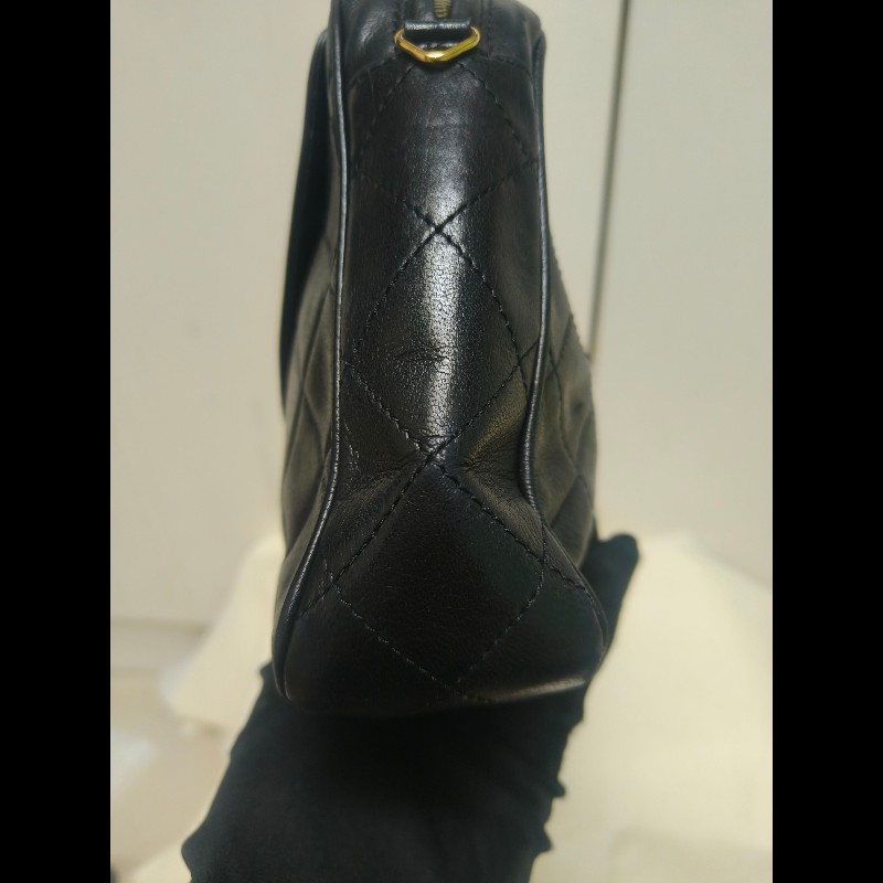 ㊣✨CHANEL✨香奈兒 黑色 老香 小香 Vintage 菱格紋 相機包 手拿包 肩背包 斜背包/二手包/二手精品🌳二手樹屋🌳-20