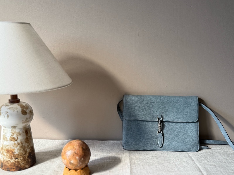 GUCCI New Jackie 淺藍色肩背包-0