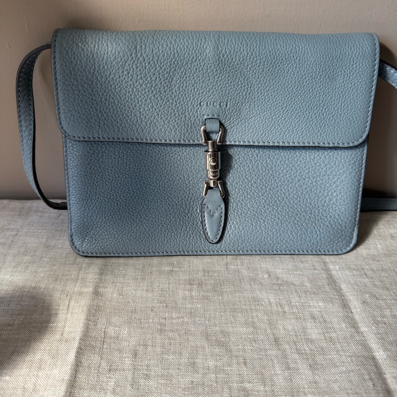 GUCCI New Jackie 淺藍色肩背包-5
