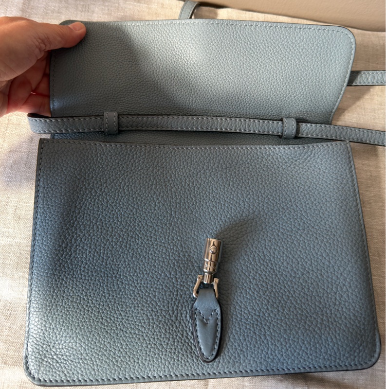 GUCCI New Jackie 淺藍色肩背包-12