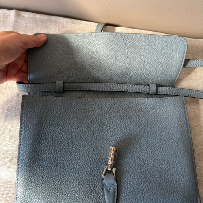 GUCCI New Jackie 淺藍色肩背包-15