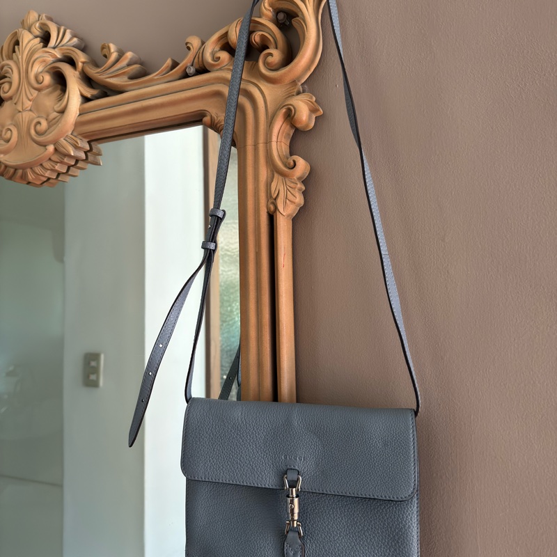 GUCCI New Jackie 淺藍色肩背包-18