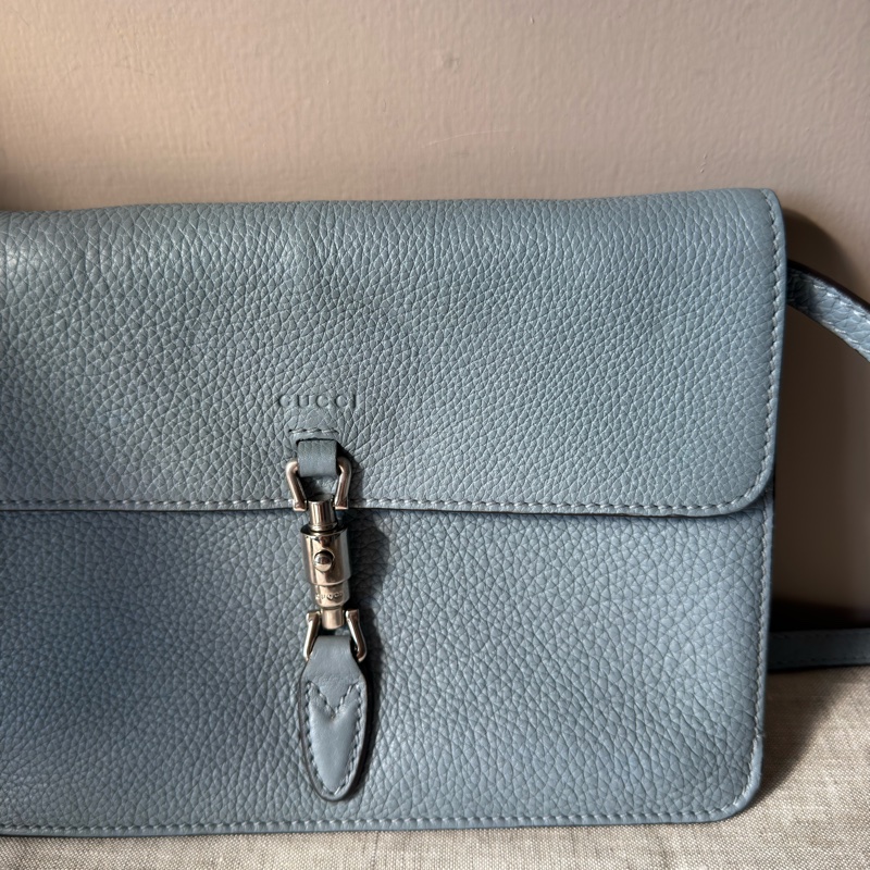 GUCCI New Jackie 淺藍色肩背包-20