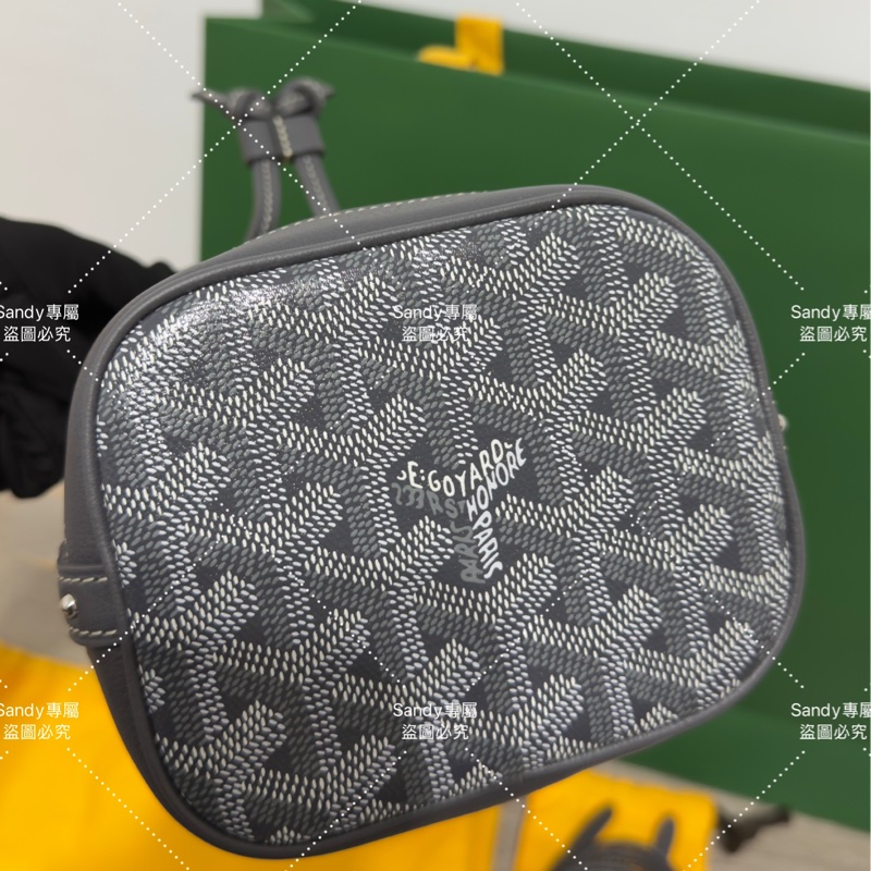 🩶Goyard 狗牙mini 小水桶灰色 全新全配🩶-5