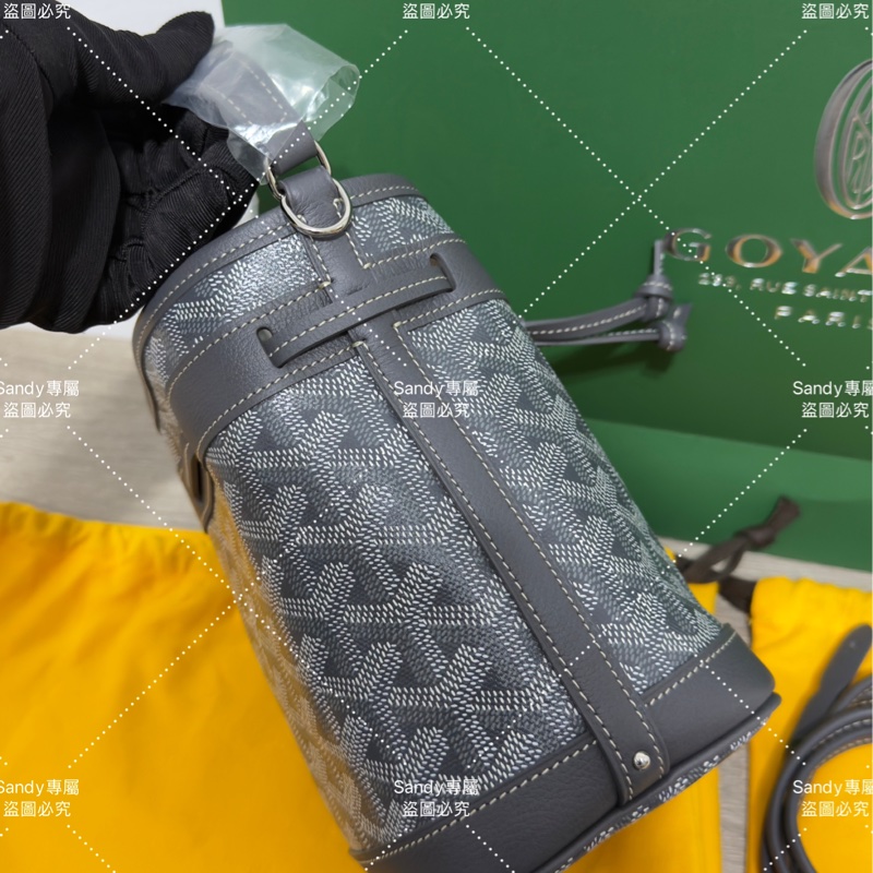 🩶Goyard 狗牙mini 小水桶灰色 全新全配🩶-6