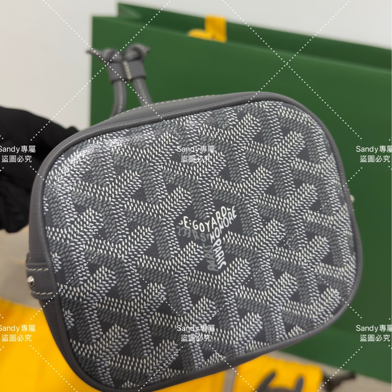 🩶Goyard 狗牙mini 小水桶灰色 全新全配🩶-23