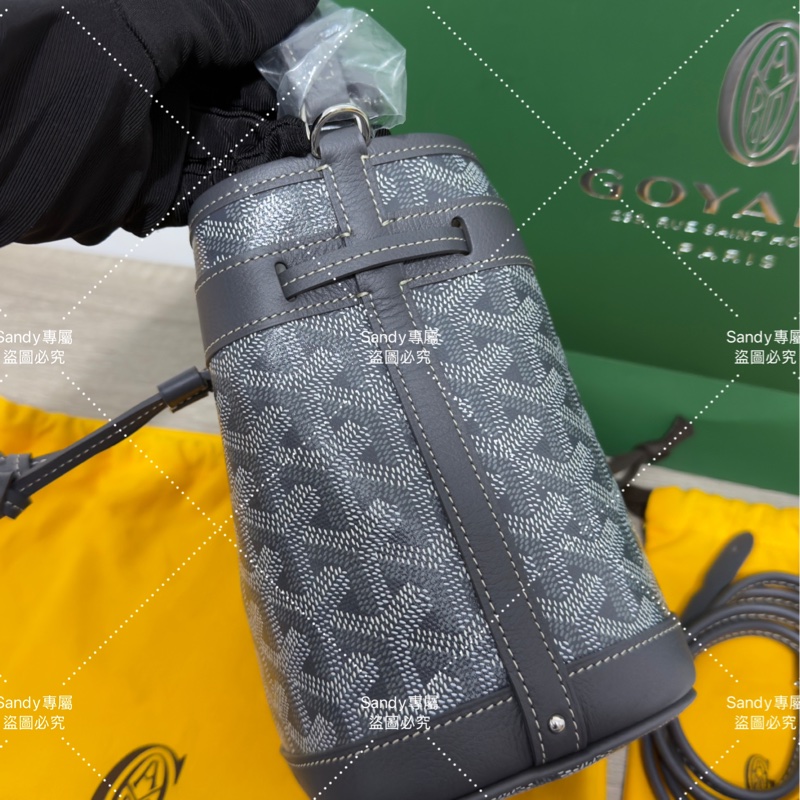 🩶Goyard 狗牙mini 小水桶灰色 全新全配🩶-25
