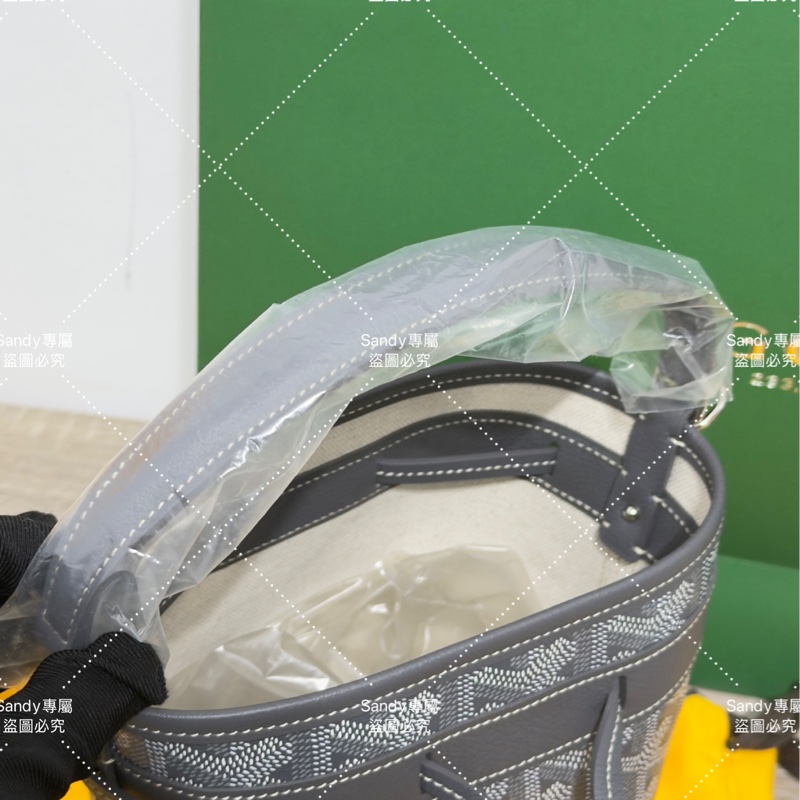 🩶Goyard 狗牙mini 小水桶灰色 全新全配🩶-26
