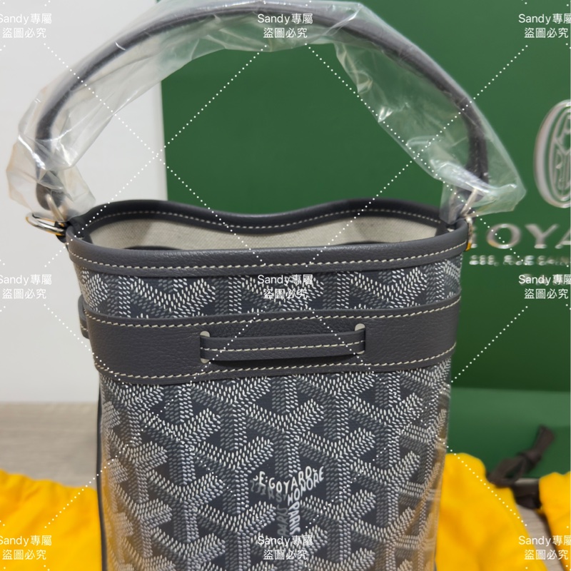 🩶Goyard 狗牙mini 小水桶灰色 全新全配🩶-44