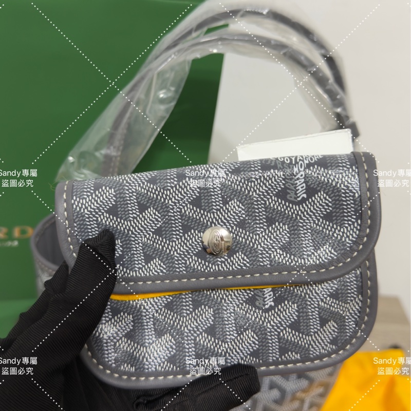 🩶Goyard 狗牙 mini tote 菜籃 灰色 全新全配🩶-11