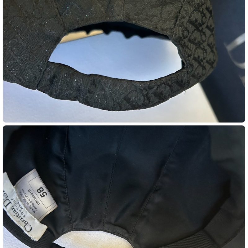 Dior （Punk 黑亮金銀絲D logo圖騰+皮革）棒球帽👩🏻‍🦰稀有款；美品-14