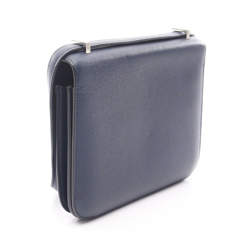 愛馬仕 Constance 3 迷你肩斜背包 T Epsom 藍色藍寶石色 二手女士-1