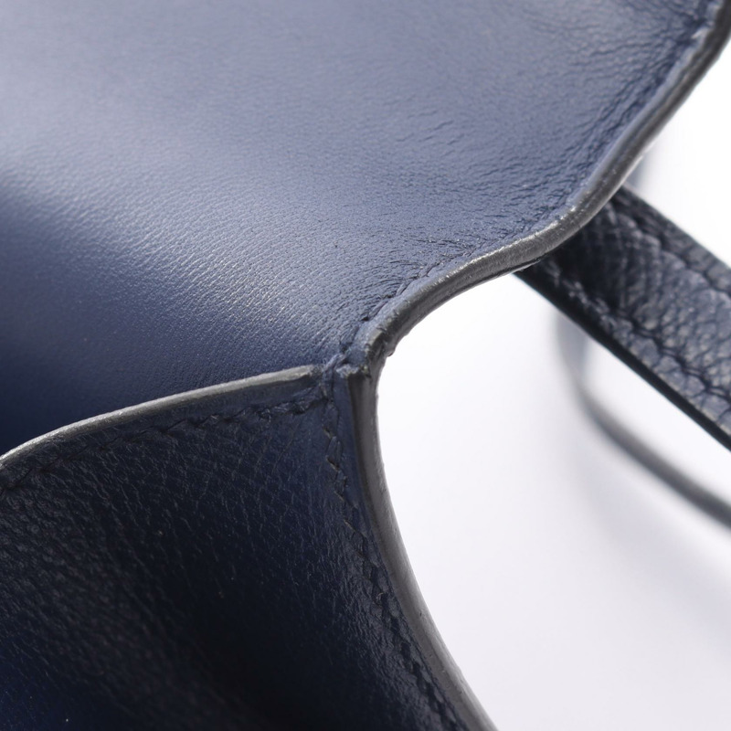 愛馬仕 Constance 3 迷你肩斜背包 T Epsom 藍色藍寶石色 二手女士-6