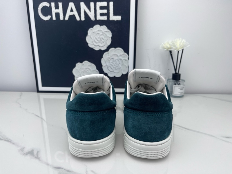 chanel香奈兒 墨綠麂皮板鞋 39碼 下地一次 成色如圖-2