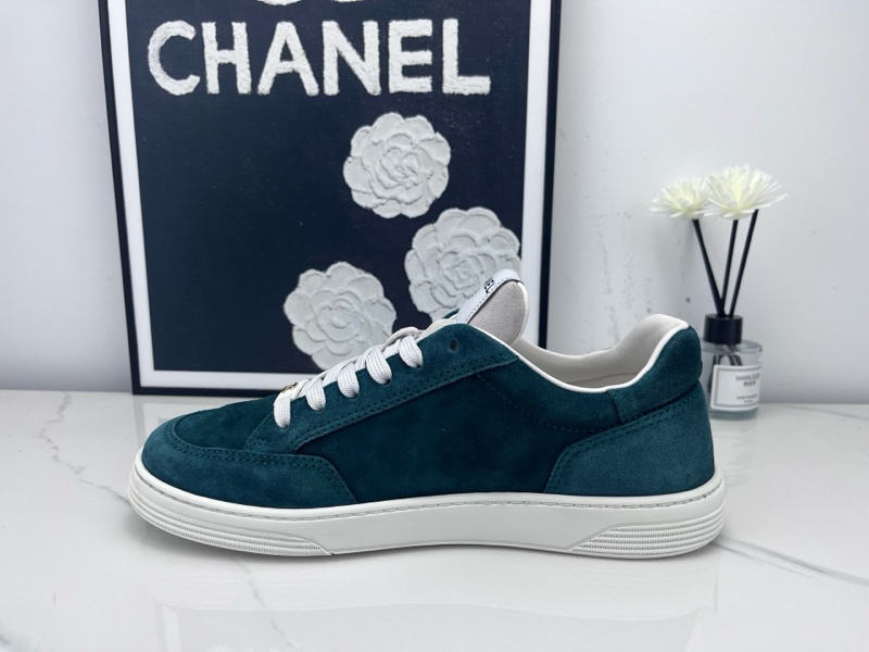 chanel香奈兒 墨綠麂皮板鞋 39碼 下地一次 成色如圖-6