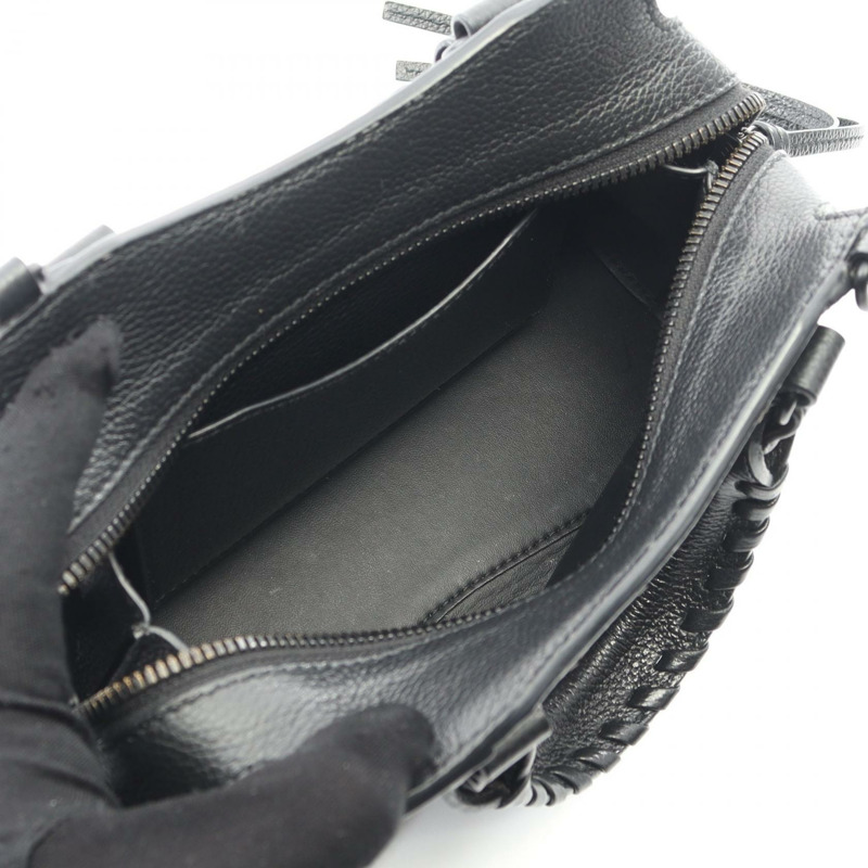 巴黎世家 NEO CLASS CITY MINI 手提斜背包 638524 黑色皮革 二手 女士-2
