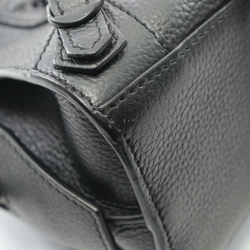 巴黎世家 NEO CLASS CITY MINI 手提斜背包 638524 黑色皮革 二手 女士-4