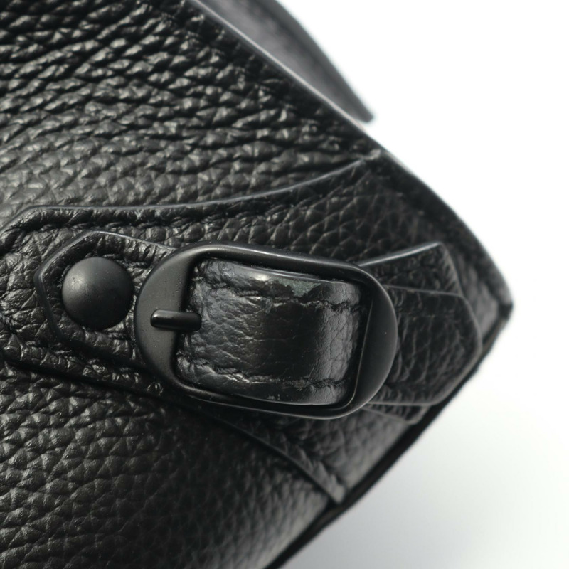 巴黎世家 NEO CLASS CITY MINI 手提斜背包 638524 黑色皮革 二手 女士-5