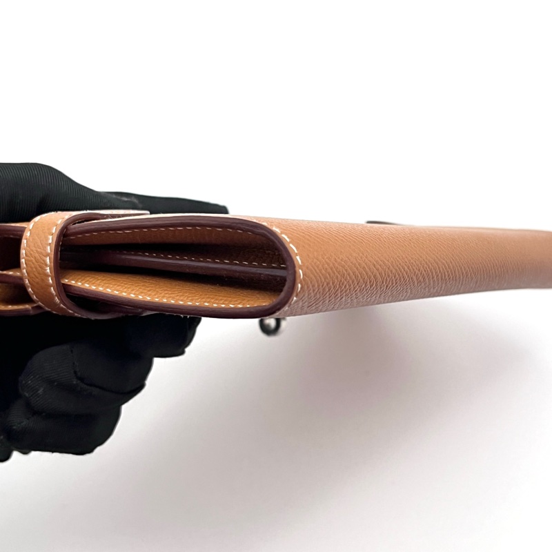 Hermes愛馬仕金棕Kelly 長夾、長錢包Long wallet-3