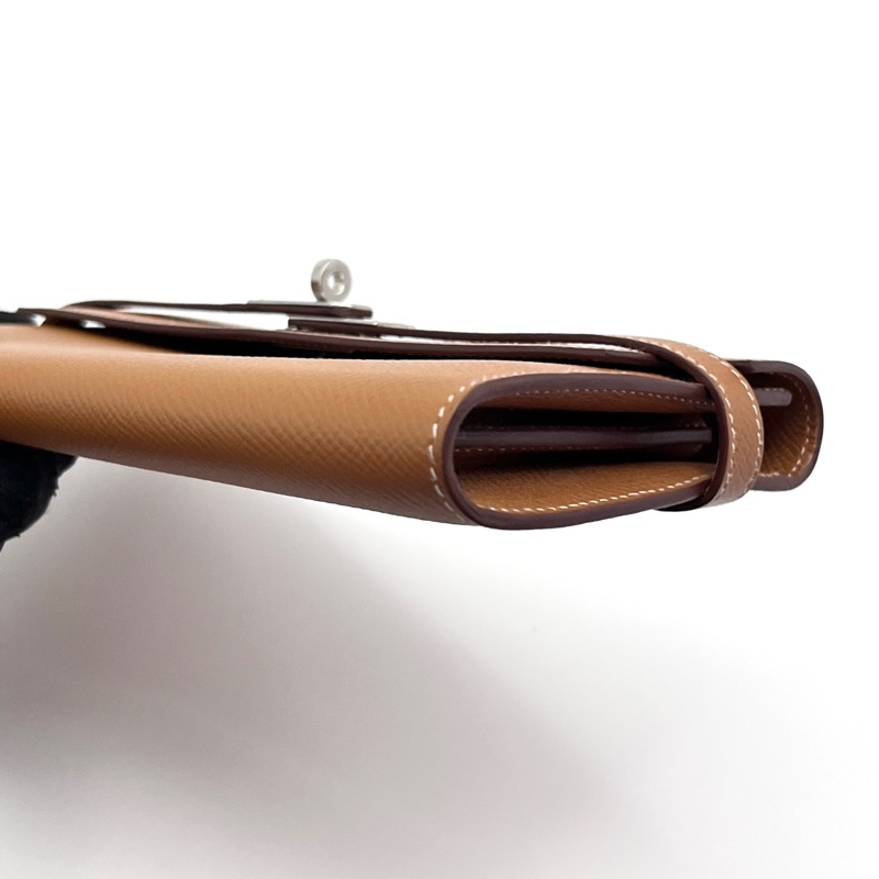 Hermes愛馬仕金棕Kelly 長夾、長錢包Long wallet-4