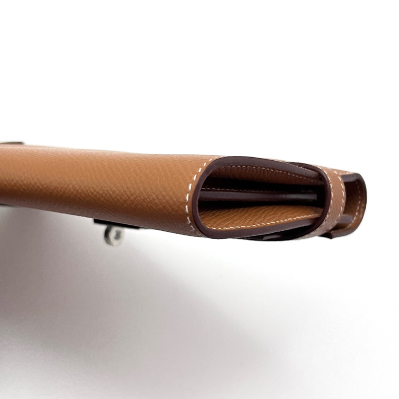 Hermes愛馬仕金棕Kelly 長夾、長錢包Long wallet-5