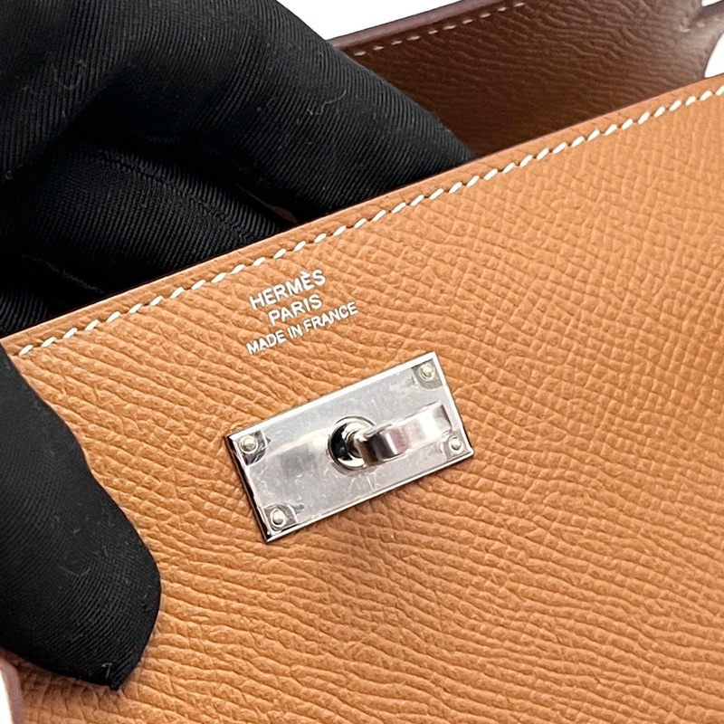 Hermes愛馬仕金棕Kelly 長夾、長錢包Long wallet-16