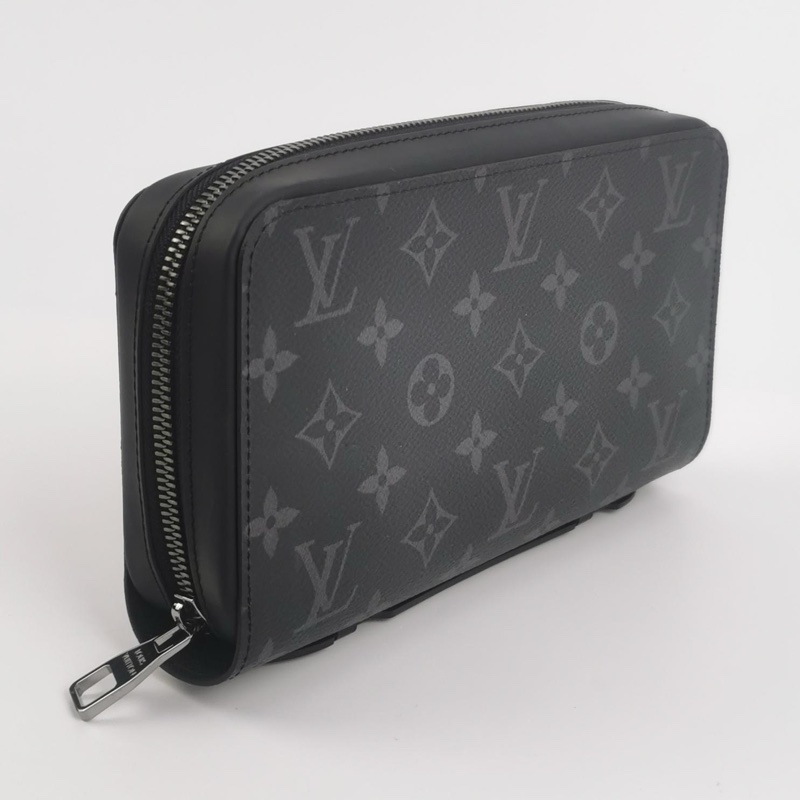 Louis Vuitton  Zippy牛皮老花滿印環繞式拉鍊手拿包 尺寸約22x13-2