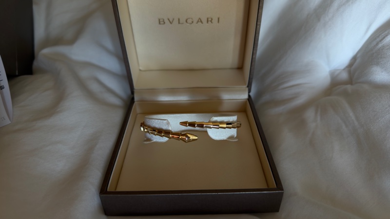 [近新美品]寶格麗 BVLGARI Serpenti Viper手環 靈蛇 18K黃金-5