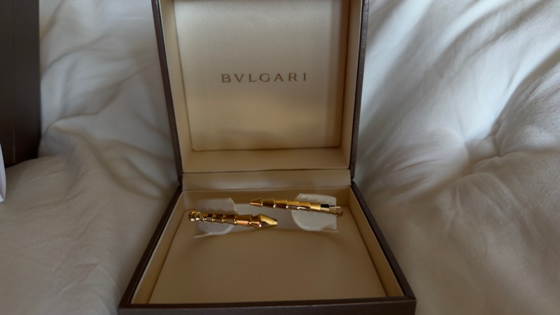 [近新美品]寶格麗 BVLGARI Serpenti Viper手環 靈蛇 18K黃金-6