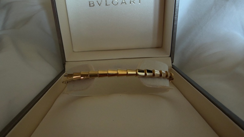 [近新美品]寶格麗 BVLGARI Serpenti Viper手環 靈蛇 18K黃金-8