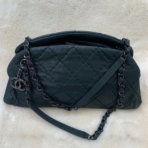 CHANEL 墨綠鏈條單肩包  XC028