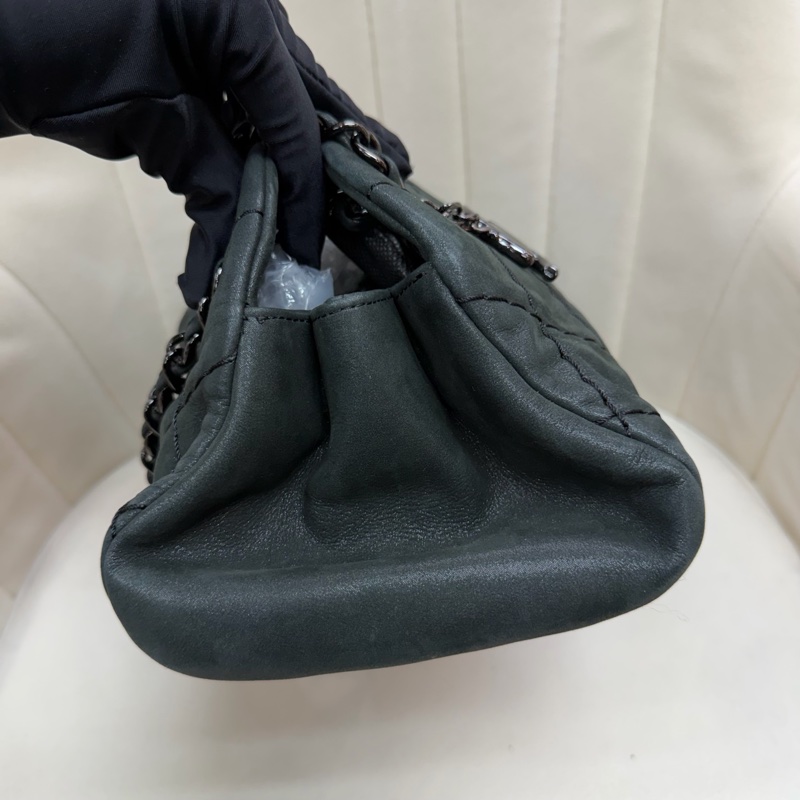 CHANEL 墨綠鏈條單肩包 XC028-7