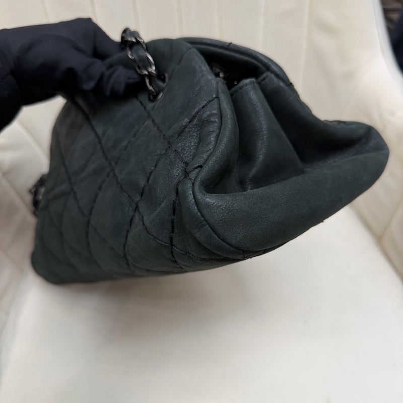 CHANEL 墨綠鏈條單肩包 XC028-12