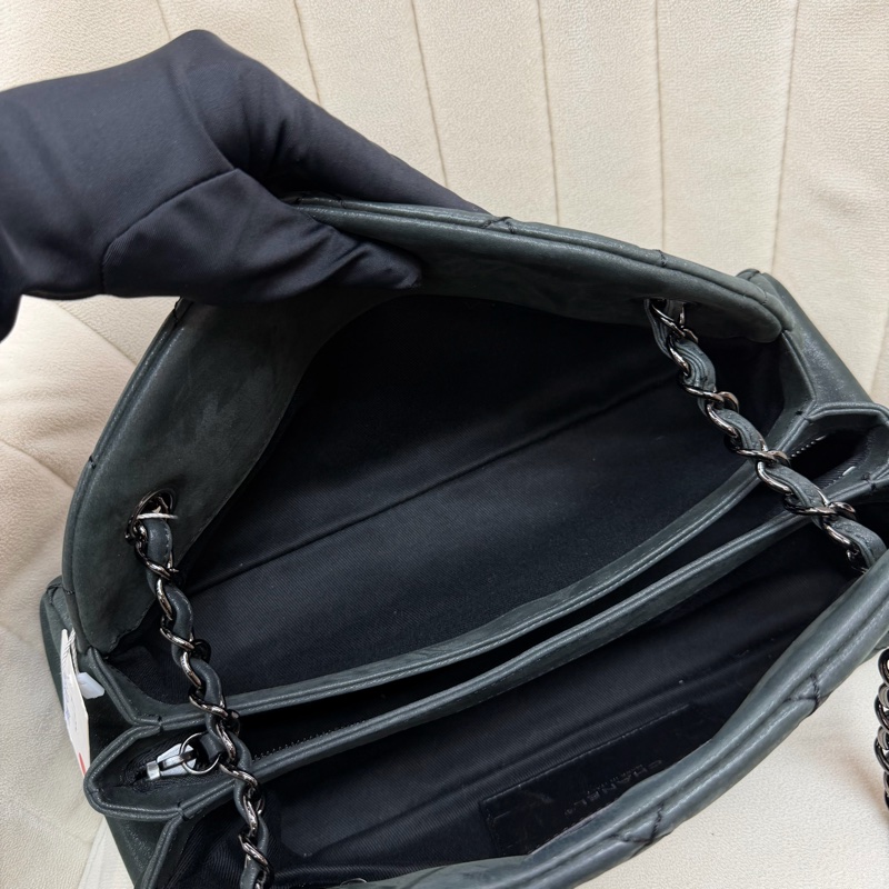 CHANEL 墨綠鏈條單肩包 XC028-13