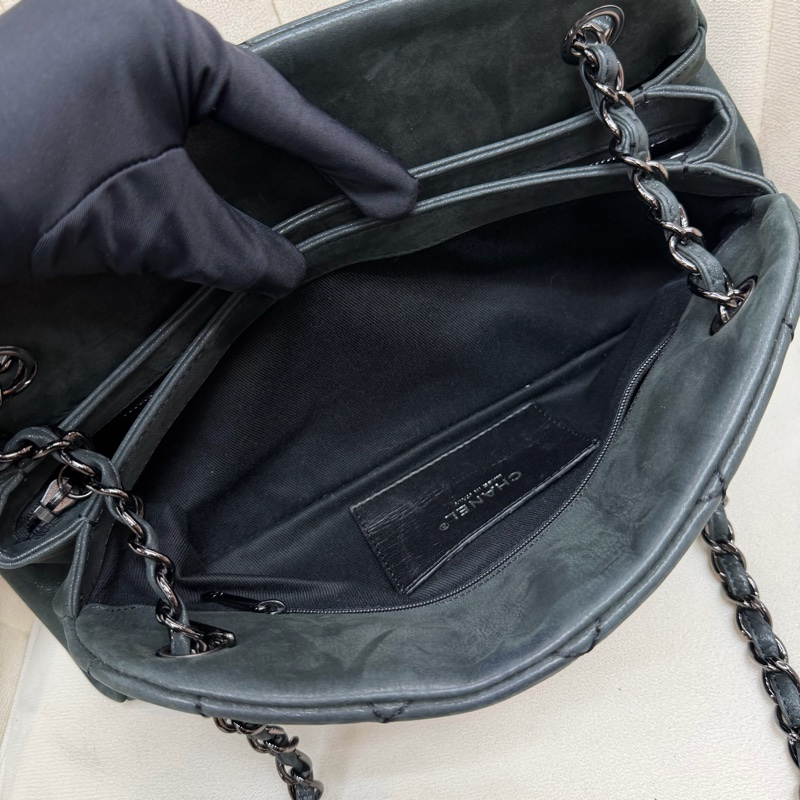 CHANEL 墨綠鏈條單肩包 XC028-15