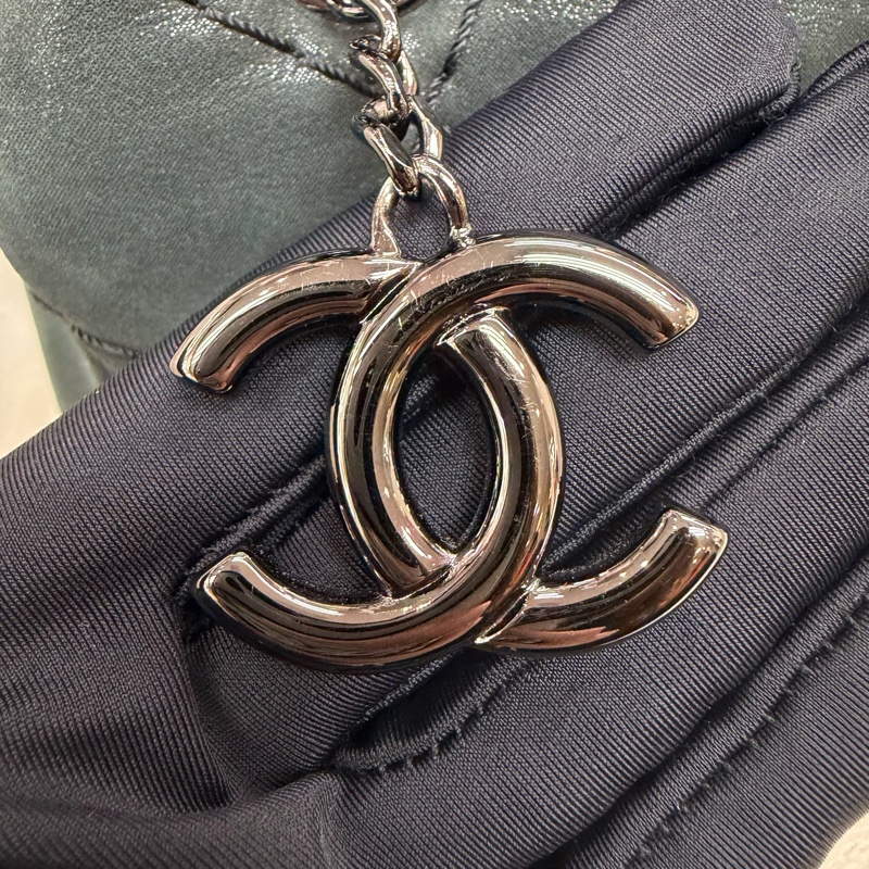 CHANEL 墨綠鏈條單肩包 XC028-33