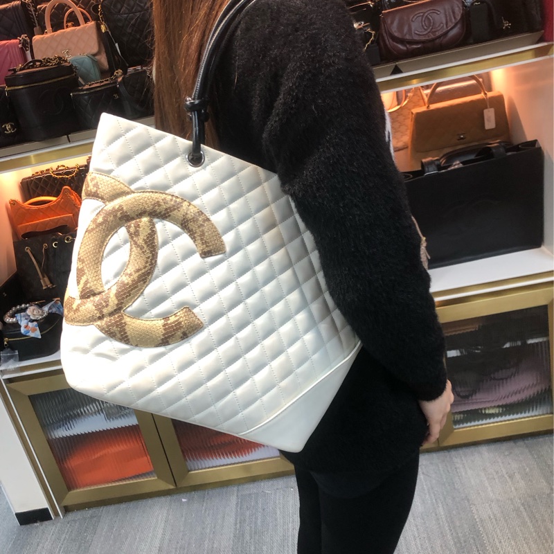 Chanel 康鵬 白色 Tote XA741-10