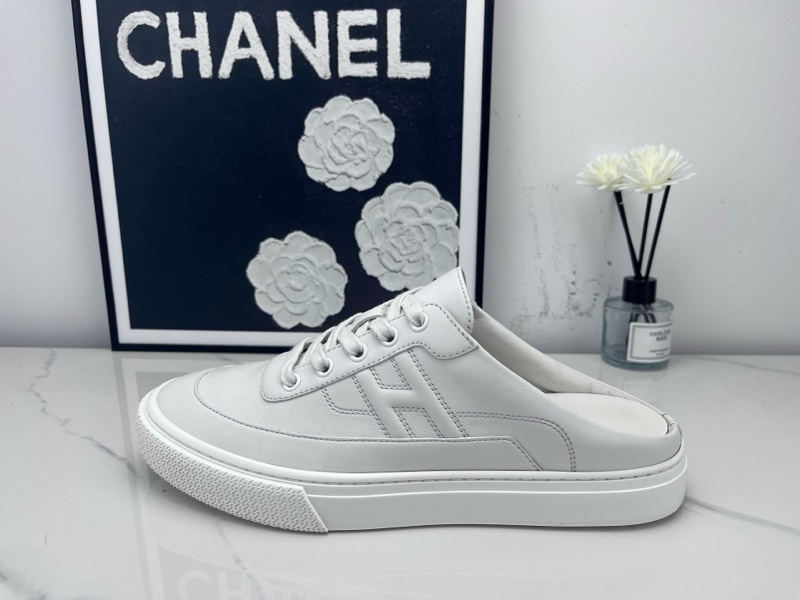 Hermes愛馬仕 白色H半拖 99 新 39碼-3