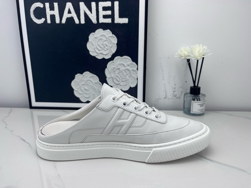 Hermes愛馬仕 白色H半拖 99 新 39碼-4